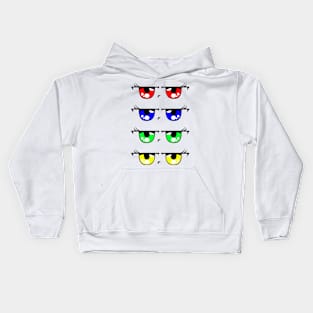 "Rainbow Eyes: A colorful and expressive design" Kids Hoodie